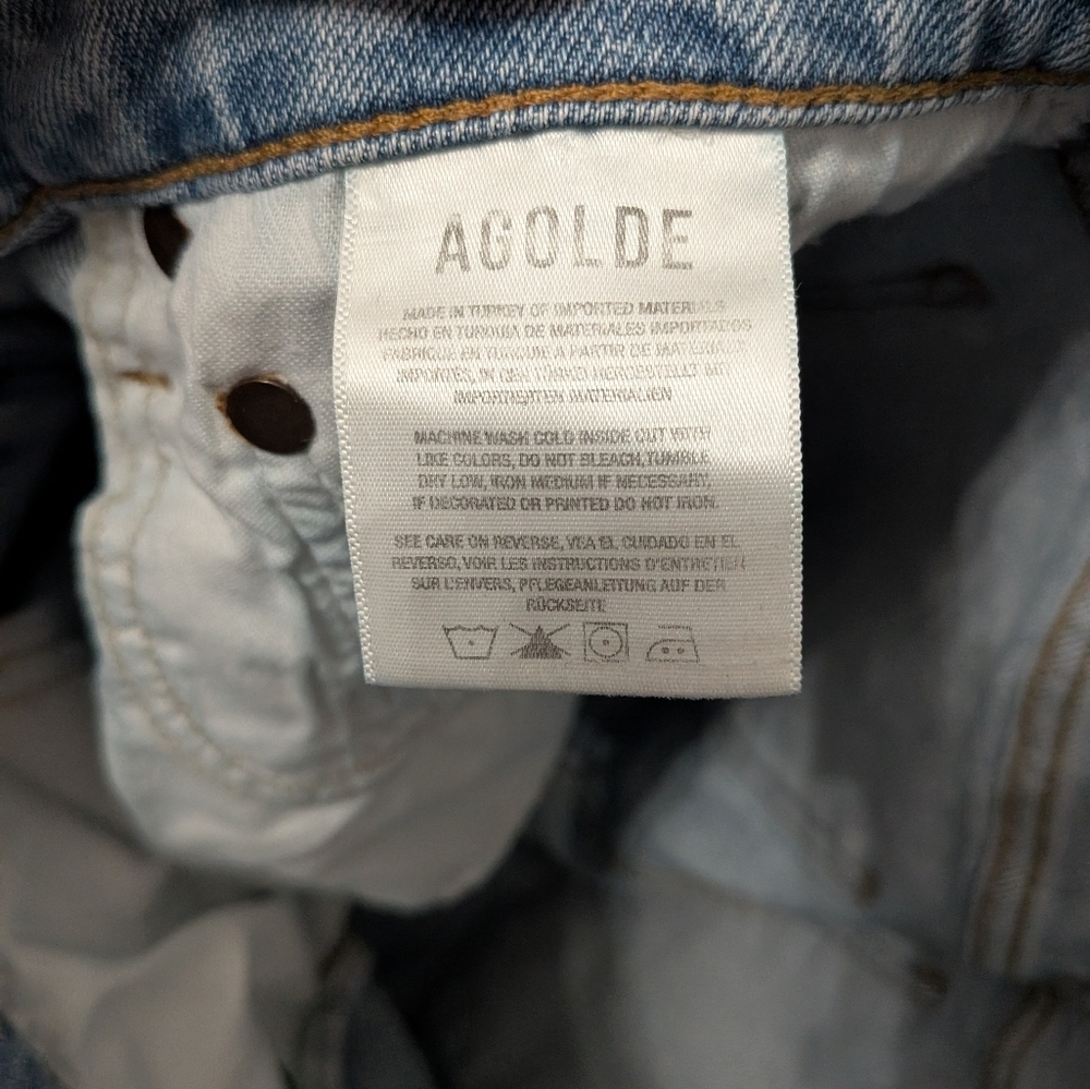 AGOLDE Merrel High Rise Straight Leg Raw Hem Jeans - Picture 7 of 11
